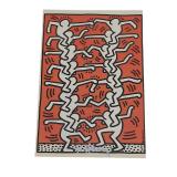 SIGNED KEITH HARING INTERVIEW MAGAZINE AD PEOPLE LADDER