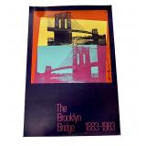 ANDY WARHOL SIGNED BROOKLYN BRIDGE POSTER