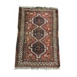SEMI ANTIQUE PERSIAN SHIRAZ HAND KNOTTED RUG