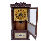 ANTIQUE BIRGE, MALLORY & CO TRIPLE DECKER SHELF CLOCK
