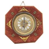 ANSONIA RICHELIEU PLUSH VELVET WALL CLOCK c 1900