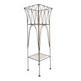 VINTAGE GOTHIC REVIVAL WROUGHT IRON JARDINIERE STAND