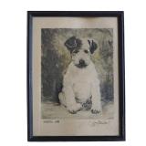 VINTAGE ETCHING 'MARTHA ANN' FOX TERRIER BY KURT MEYER EBERHARDT