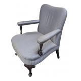 ANTIQUE MAHOGANY OPEN ARMCHAIR