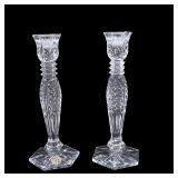 PAIR of WATERFORD CRYSTAL BETHANY CANDLESTICKS