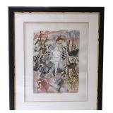 MILIVOJ UZELAC 1932 LITHOGRAPH & POCHOIR SAFARI IN AFRICA