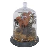 VINTAGE BOTANICAL CLOCHE TERRARIUM DISPLAY