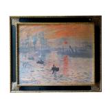 REPRODUCTION OIL ON CANVAS IMPRESSION SUNRISE CLAUDE MONET