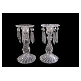 PAIR FOSTORIA COLONY LUSTER CANDLESTICKS