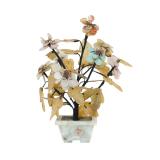 VINTAGE CARVED CHINESE JADE TREE 1940s