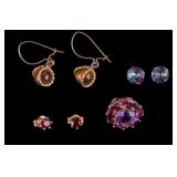 14K Gold Earrings and Pendant