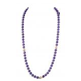 Amethyst and 14K Gold Necklace