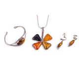 Sterling and Amber Jewelry