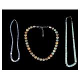 Natural Turquoise and Blue Coral Necklaces