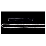 Black Pearl and Natural Material Necklaces, 14K