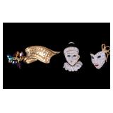 Swarovski and Givenchy Brooches