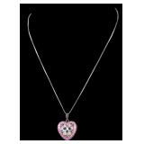 Murano Millefiori and Sterling Pendant Necklace