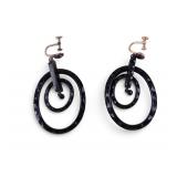 Vintage Onyx and 10K Gold Earrings