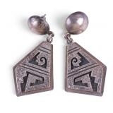 Roy Talaheftewa Hopi Sterling Earrings