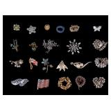 Vintage Coro Rhinestone and Other Brooches