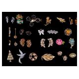 Vintage Brooches and Costume Earrings