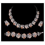 Coro Wood Acorn Jewelry Set