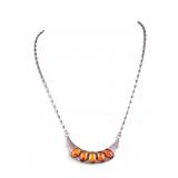 Amber and Sterling Necklace