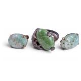 Vintage Jade and Sterling Jewelry