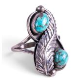 Vintage Silver Turquoise Ring