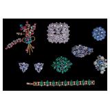 Outstanding Rhinestone Estate Brooches / Pins