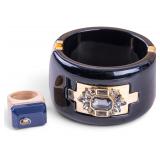 Wide Bangle and Ring