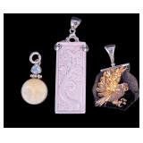 Amber Pendant & Sterling Pendants