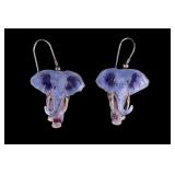 Enamel Elephant Earrings