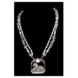 Sajen Sterling Gemstone Horse Necklace