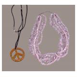 Pink Pearl and Quartz Necklace