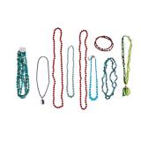 Turquoise, Peridot and Vintage Necklaces