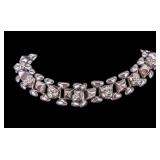 Unusual Bulldog Figural Link Silver Necklace