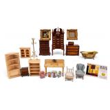 Vintage Wood and Other Dollhouse Furniture