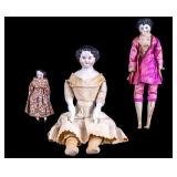 Antique Porcelain China Head Dolls
