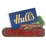 Vintage Hull's Counter Back Beer Sign New Haven