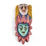 Mexican Carved Wood and Painted Mask