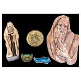 Moses Sculptures, Judaic Figures and Brass Items