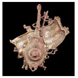 Mandolin-Form Brass Inkwell