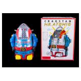 Vintage Cragstan Mr. Atomic Toy Robot w/ COA