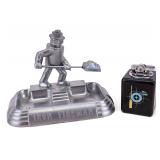 Advance Products Iron Fireman Ashtray w/ Lighter