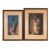 Early Color Litho Etchings, Brewer (1881-1946)