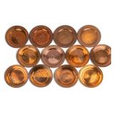 Copper Persian Embossed Charger Plates, Set of 12