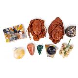 Haitian Folk Art & Onyx Decorative Pieces