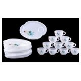 Federal Glass Atomic Flower Luncheon Set