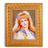 San Do (Am 20th C) Hand Painted Porcelain Plaque